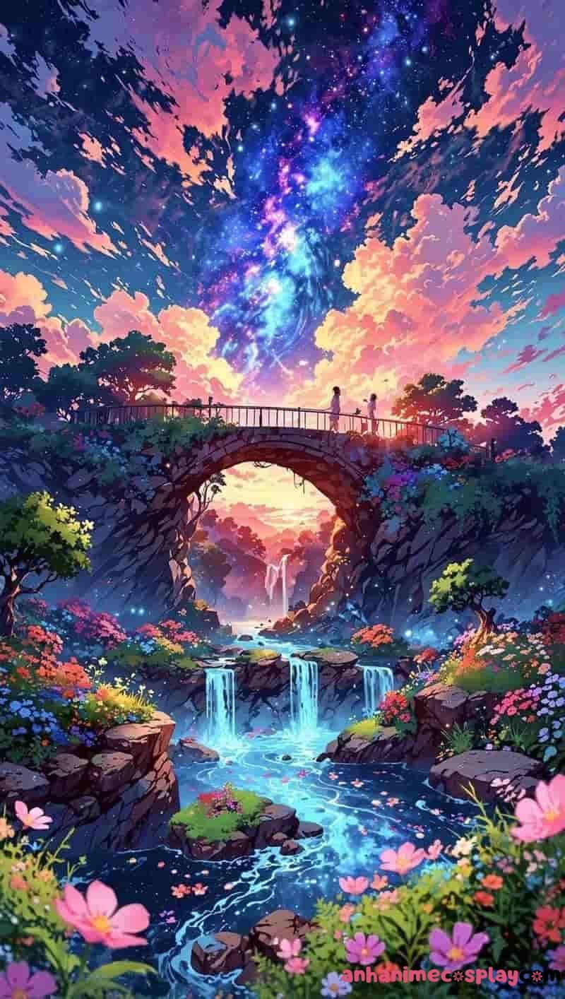 ảnh phong cảnh anime hoa đẹp
